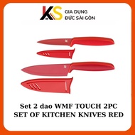 Set OF 2 WMF TOUCH 2PC KNIVES SET OF KITCHEN KNIVES RED