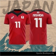 Japan 2024 Fashion Olympic Volleyball Jersey Nishida yuji No.11 /3 Colors Casual Women Men Tshirt UQ