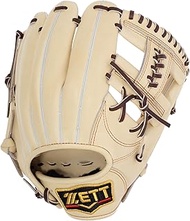Zett Pro State Soft Baseball Glove for Second/Short Right Throw, Pastel Brown x Brown, Size: 3 BRGB3