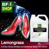 Antibacterial Shoes Sanitizer and Deodorizer Spray (ABSSD) - 75% Alcohol with Lemongrass - 5L