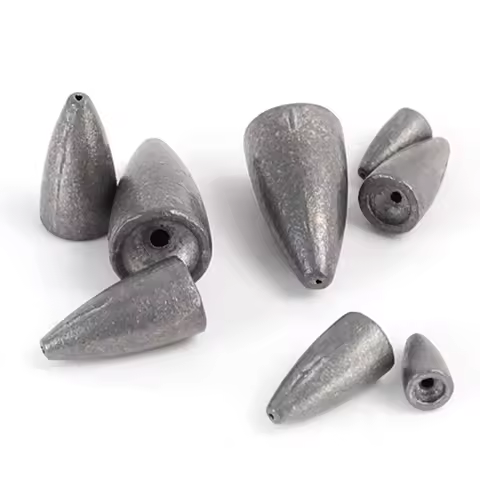 TAKEDO 1BOX FD03 Bullet Shape Texas Rig Metal Sinker 1.8G -30G Fishing Weight Sinker Fishing Accesso