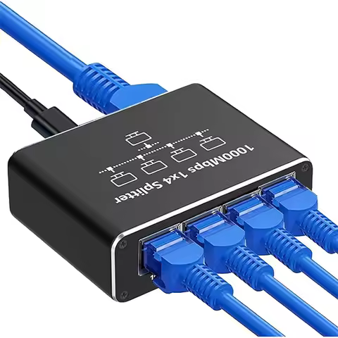 Gigabit Ethernet Switch Rj45 Splitter LAN Gigabit Extension Adapter 1000Mbps Network Connector For P