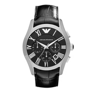 Emporio Armani AR1633 Chronograph Quartz Black Leather Men'S Watch [Pre-order]