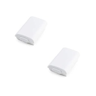 交換部品 - 2x Xbox 360ワイヤレスコントローラーホワイトカラーバッテリーバックカバーパック