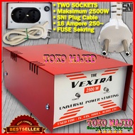 The VEXTRA Dua Alat Elektronik Anti Jeglek Penghemat Listrik Body Besi Max 2500W / 1500W Auto Soft S