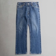 < White Wood 11 > VINTAGE LEVIS 517 DENIM PANTS American Made Boot-Shaped Flared Trousers J