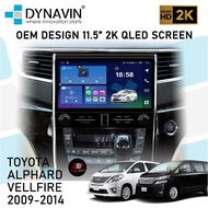 Toyota Alphard Vellfire Anh20 Dynavin DP8 Series 2K Qled Android Player 11.5 Inch 2008-2014