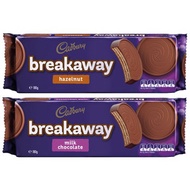 Cadbury Breakaway Milk &amp; Hazelnut Flavors - Cadbury Biscuits Import
