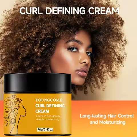 Curl Defining Cream Styling Sculpting Frizzy Wavy Boost Elastin Volumizing Fluffy Thickening Nourish