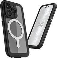 Ghostek NAUTICAL slim iPhone 14 Plus Case Shockproof Waterproof with MagSafe and Screen Protector Wireless Charging Compatible Rugged Phone Covers Designed for 2022 Apple iPhone 14 Plus (6.7") (Clear)