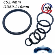 [YMH] Nitrile Black O-Ring Sealing Ring Round Gasket (CS2.4mm * OD60-210mm)