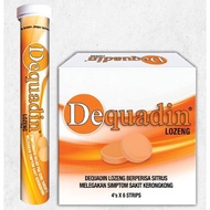 DEQUADIN CITRUS LOZENGES BOX 6X4S 6S | LOZENGES TUBE 24S 24'S (EXP:11/2025)