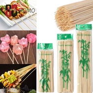 100pcs BBQ Sticks Disposable Barbecue Wood Sticks Barbecue Party Buffet Food Bamboo Sticks