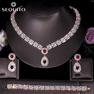 Sepj ชุดเครื่องประดับหรูหราสำหรับงานปาร์ตี้ต่างหูสร้อยคอเพชรสังเคราะห์ AAA คุณภาพสูง SJ134