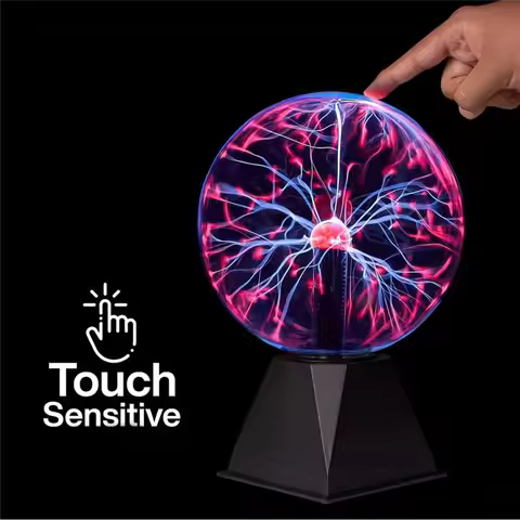 3/4/5/6 Inch Magic Plasma Ball Lamp LED Atmosphere Night Light Only Touch Sensitive Glass Plasma Lig
