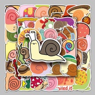 50 Sheets Cartoon Snail Animal Luggage Stickers Scooter Creative Waterproof Suitcase Decoration Graffiti Stickers