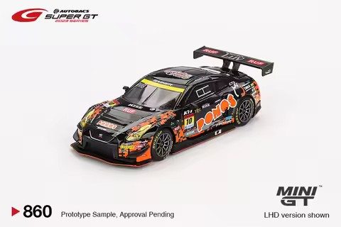 Blister box - MINI GT 1:64 GT-R GT3 #10 "PONOS GAINER GT-R" GAINER Die-Cast Car Model Collection Min