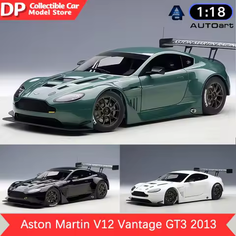 1/18 AUTOart ASTON MARTIN VANTAGE V12 GT3 2013 (GREEN/White/Black)(2 DOOR OPENINGS) Alloy Car Model 