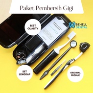 MERAH ORIGINAL DENTAL KIT PACKAGE CONTENTS 7 BRACES BRUSH/ SET ORTHO BRACES CLEANER SET NOT/. RED RE