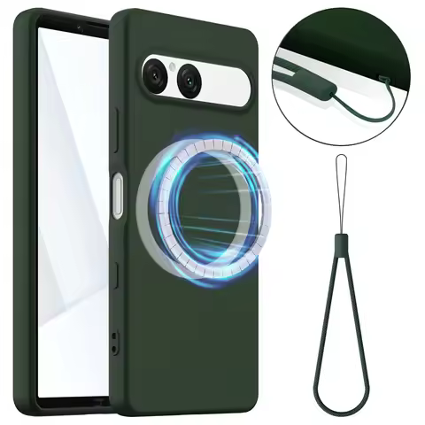 Official Liquid Silicone Case for Sony Xperia 10 VII 10 IV 1 VII 1 III 5 IV 1 V for Magnetic Cover F