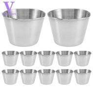 12 Pack Stainless Steel Condiment Sauce CupsCommercial Grade Dipping Sauce CupsRamekin Condiment Cup