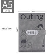 New Product Ready Stock A5 Days High-Value Diary Student Code Diary Locked Notebook Code Notebook De