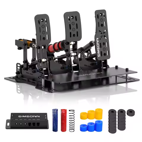 SIMSONN Black Plus X Simracing Pedals Sim Racing Simulator Pedal Pressure Load Cell HE Hydraulic Ped