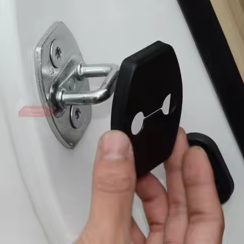 4pcs black plastic Door Lock Protector Moulding Cover For Toyota Prado FJ150 Land Cruiser LC200 FJ20