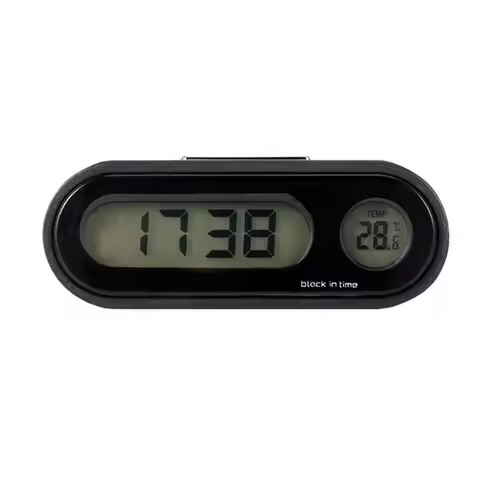 Car Thermometer Car Styling Automotive Hygrometer Car Ornament Car Clock Thermometer Clock Electroni