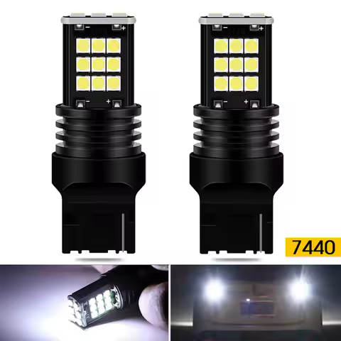 2pcs T20 W21W 7440 LED Canbus Reverse Light 7440NA 7505 DRL Auto WY21W Backup Bulb Car Diode Daytime