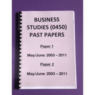 Cambridge IGCSE Business Studies Past Exam Papers (0450) 💥 O LEVELS