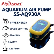 AQUAGRACE AQUARIUM AIR PUMP - SS-AQ930A - 3.5WATT, MAX OUTPUT: 4.5L/MIN - DC PUMP