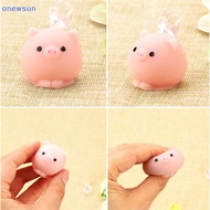 onewsun Mochi Cute Pig Ball Squishy Squeeze Healing Fun Toy Gift Relieve Anxiety Decor  new