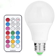 10W E27 RGB LED燈泡可調光變色照明