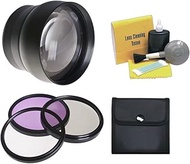 Optics Nc 58mm 2.2x Super Telephoto Lens (Compatible With Canon TC-DC58A) + 58mm 3 Piece Filter Kit