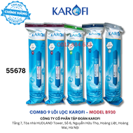 Bộ 9 lõi lọc nước Karofi cho máy lọc nước model B930 với lõi 2 nhỏ RO 100 Mỹ 55678