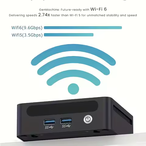 GenMachine Ryzen 7 7840U 6800U 6800H USB4 2.5G LAN Mini PC Windows 11 LPDDR5 24G 6400Mhz WIFI6 Mini 