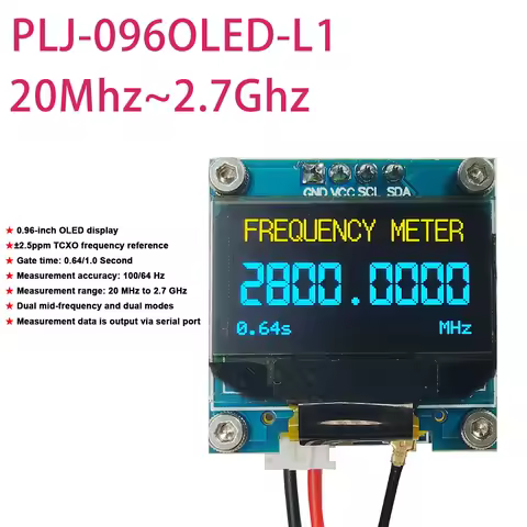 RF Frequency METER 20Mhz to 2.7Ghz OLED Frequency Signal Display High-Precision Frequency Counter FO