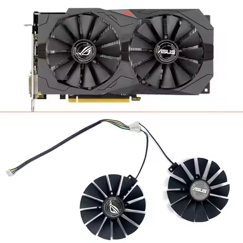 NEW Cooling Fan 95MM 4PIN PLD10010S12HH T129215SM For ASUS ROG STRIX Dual RX 470 570 For AMD RX470 R