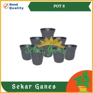 Murah Pot 8 Cm Hitam Pot Bunga 8CM Plastik Kaktus Vas Bunga Kecil