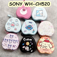 【Fast Shipment】For SONY WH-CH520 Headphone Case Cartoon Innovative PatternHeadset Earpads Storage Bag Casing Box