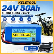 Lithium-Ion Battery 24V 30Ah 7S3P 18650 Pack 29.4V 30000mAh Electric Bicycle Moped Rechargeable Li-i