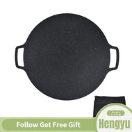Hengyu Korean BBQ Grill Pan Iron Nonstick Heat Resistant Round Grilling Tray For HG