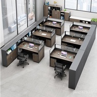 Company Staff Table Desk Combination Table Chair 4 People Office Staff 6 Desk Double Simple Office F