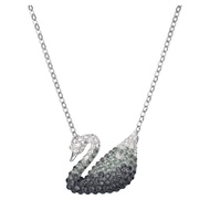 Swarovski Swan pendant Swan Gray Rhodium plated