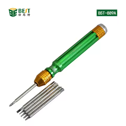 BST-889 6 in 1 Magnetic Screwdriver For iPhone Repair Tools 2.0 Y Tip 1.2 5-Point T2 T5 T6 1.5 Phill