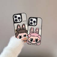 Luxury LABUBU mirror case for OPPO F19 Pro F23/Reno 5F 7 7z 8 8z 11F/Realme C2 8 8 Pro 9i 10 C20 C21