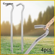 Gepnoo 4x 18cm Tent Stakes Pegs with Hooks Tent Nails for Camping Canopy Awning
