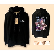 Anime Re Zero REM Waifu Japan Zipper Hoodie Jacket