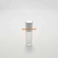 Roll On 6 Ml Clear Frost Matte Silver Stainless Cap / Glass Bottle / Perfume Bottle / Wind Oil Bottl
